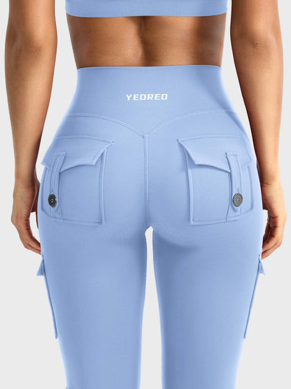 Yeoreo Hedda Cargo Flared Leggings