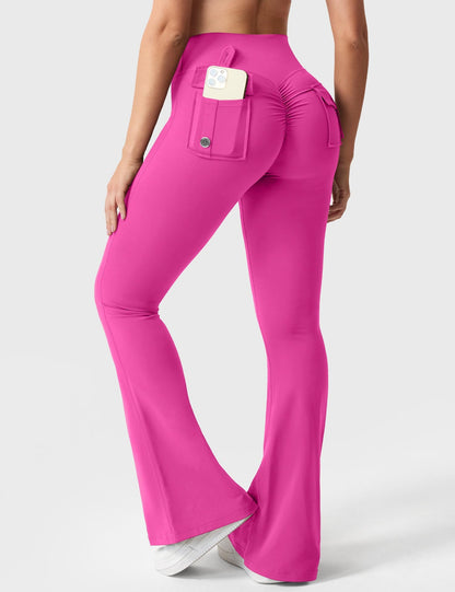 Yeoreo Brittany Flared Leggings with Pockets