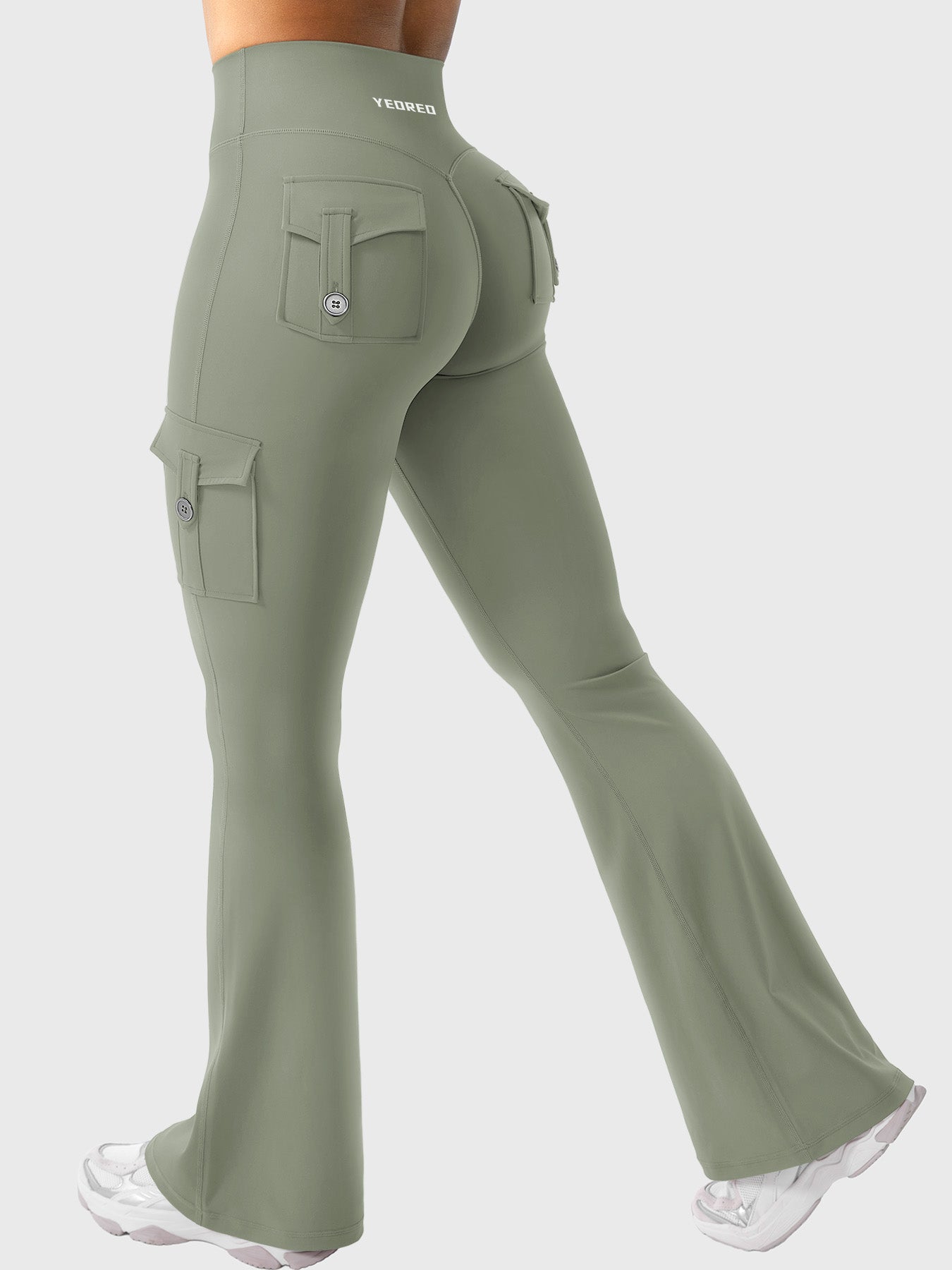 Yeoreo Hedda Cargo Flared Leggings