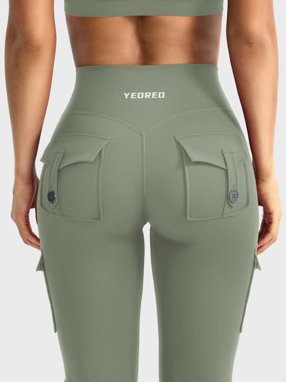 Yeoreo Hedda Cargo Flared Leggings
