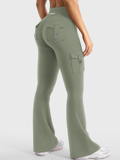 Yeoreo Hedda Cargo Flared Leggings